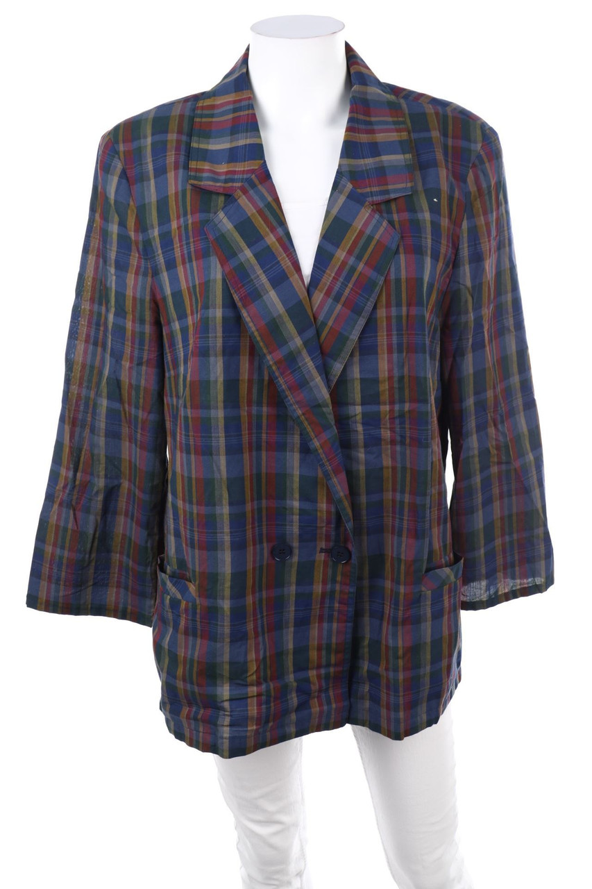 VINTAGE - Blazer mit Tartan-Muster - D 42