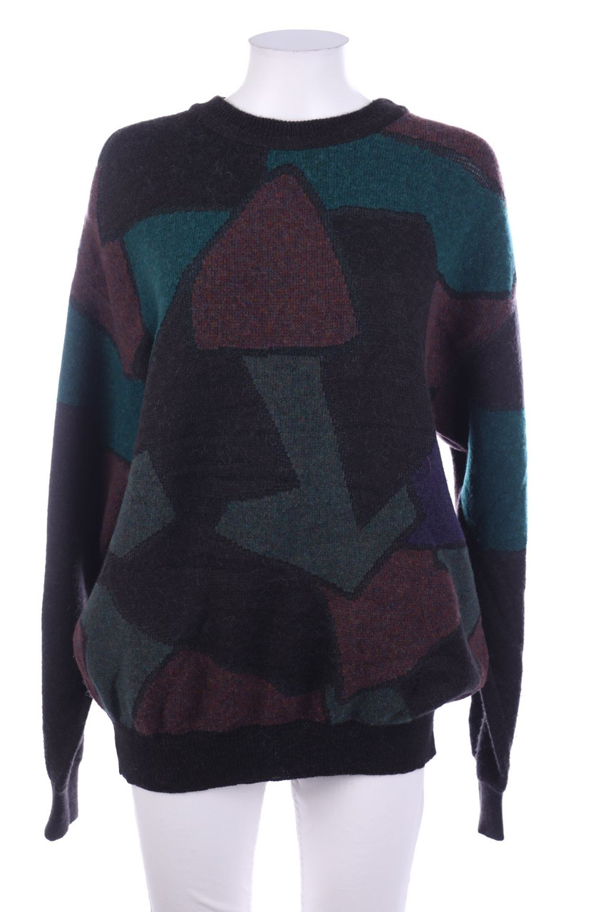 Tessitore - Muster-Vintage-Strick-Pullover aus Woll-Mix mit Alpaka - D 44