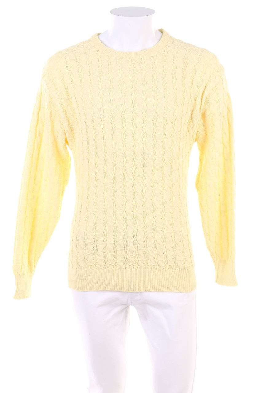 VINTAGE - Crewneck Pullover, Cable-Knit - 48