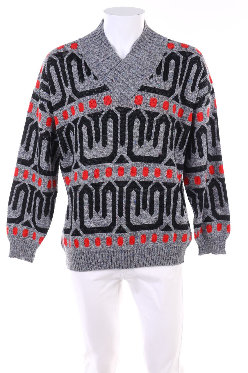 VINTAGE - Pullover mit Muster aus Woll-Mix - 52