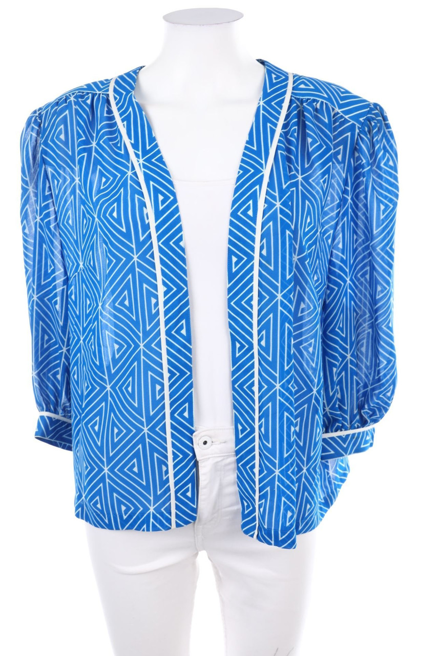 VINTAGE - Print-Blazer mit 3/4-Ärmel - D 48