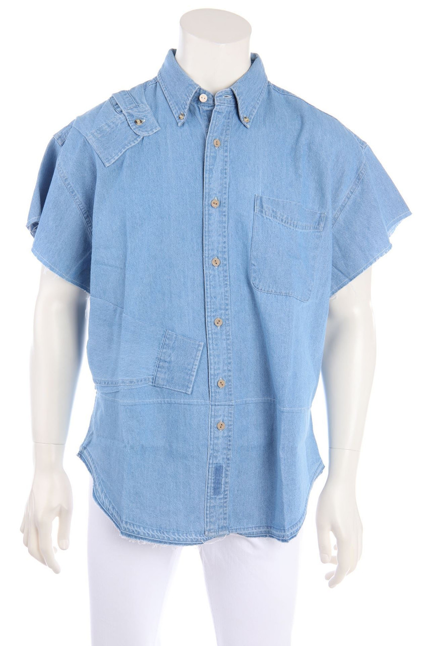 Study NY - Used Look-Kurzarm-Hemd mit Applikationen - ONE SIZE