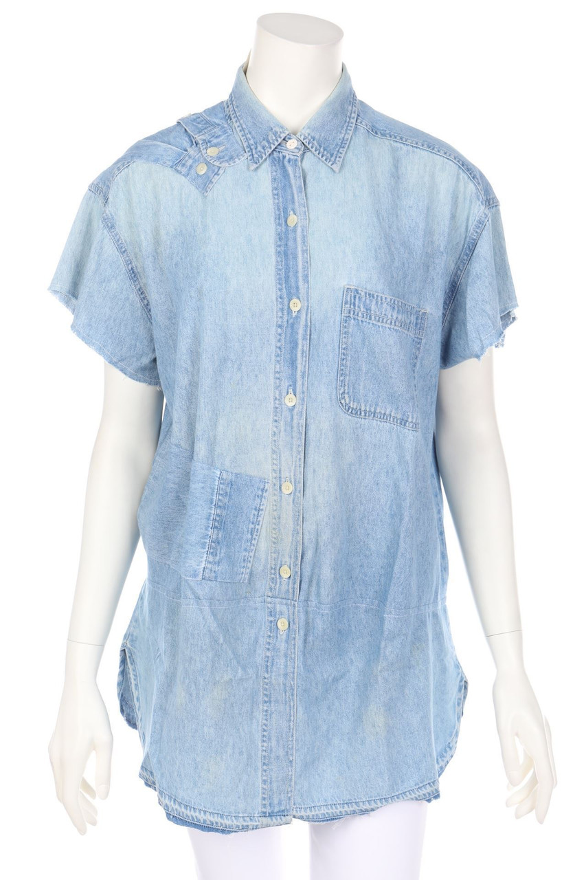 Study NY - Jeans-Bluse mit Applikationen - ONE SIZE
