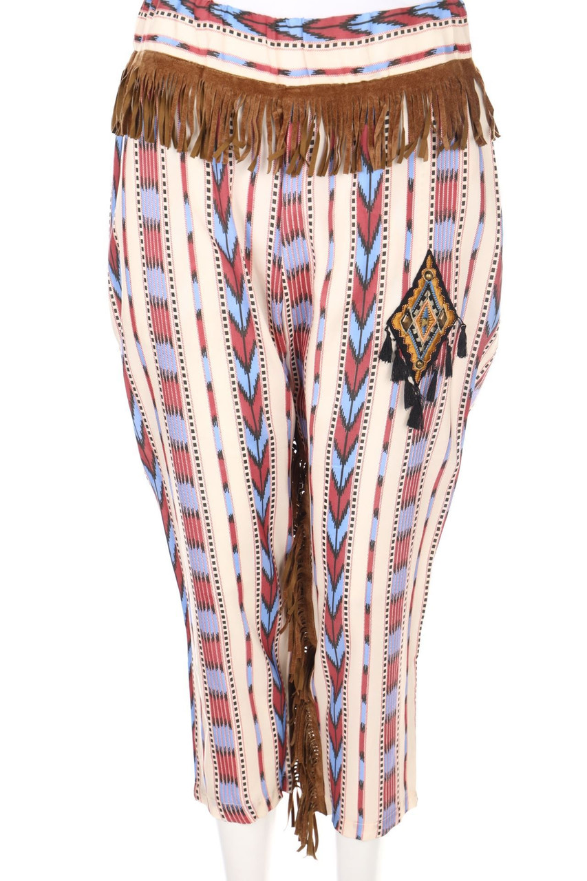 White Sand 88 - Boho-Hose mit Fransen - D 38